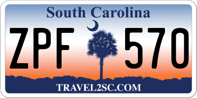 SC license plate ZPF570