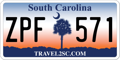 SC license plate ZPF571