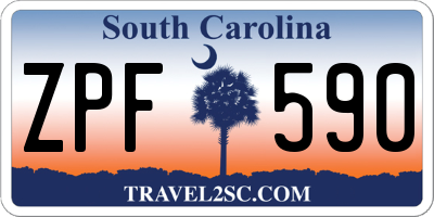 SC license plate ZPF590