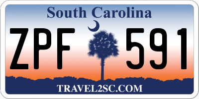 SC license plate ZPF591