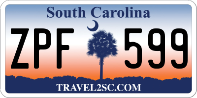 SC license plate ZPF599