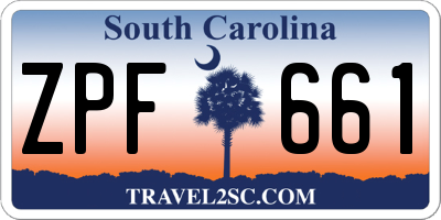 SC license plate ZPF661