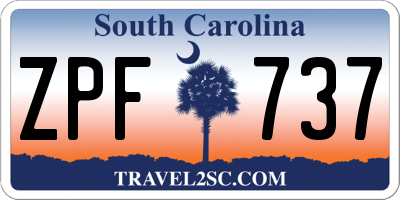 SC license plate ZPF737