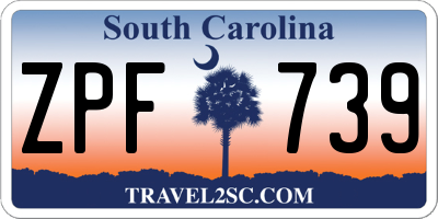 SC license plate ZPF739