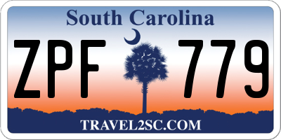 SC license plate ZPF779
