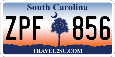 SC license plate ZPF856