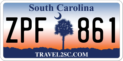 SC license plate ZPF861