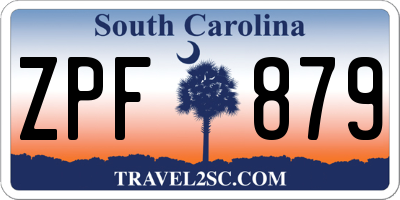 SC license plate ZPF879