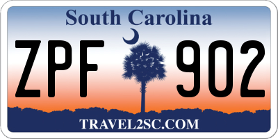 SC license plate ZPF902