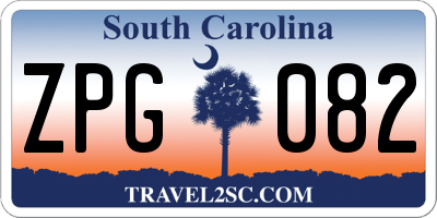 SC license plate ZPG082