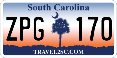 SC license plate ZPG170