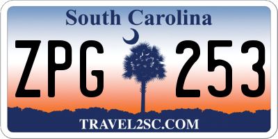 SC license plate ZPG253