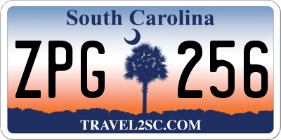 SC license plate ZPG256