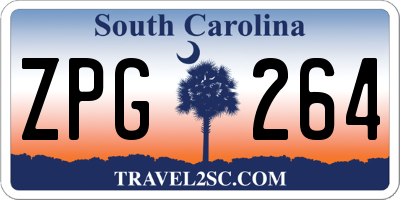 SC license plate ZPG264