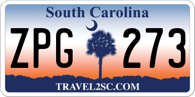 SC license plate ZPG273