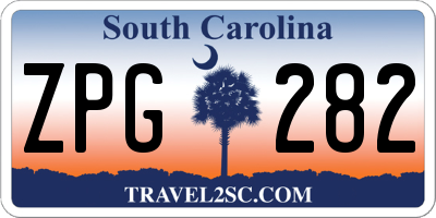 SC license plate ZPG282