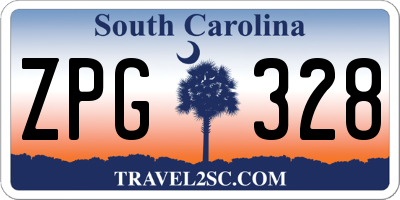 SC license plate ZPG328