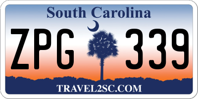 SC license plate ZPG339
