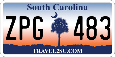 SC license plate ZPG483