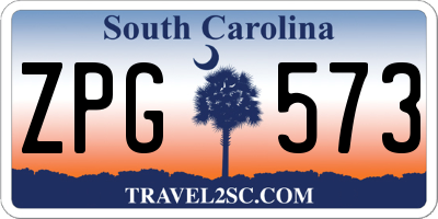 SC license plate ZPG573