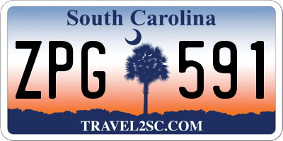 SC license plate ZPG591