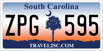 SC license plate ZPG595