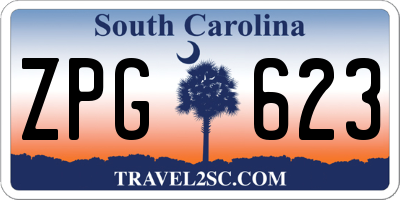 SC license plate ZPG623