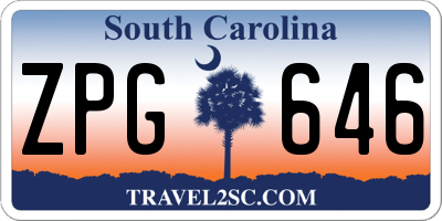 SC license plate ZPG646