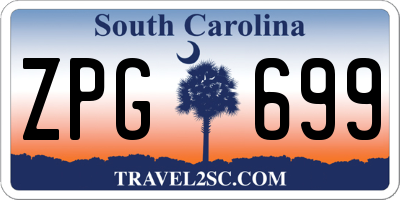 SC license plate ZPG699