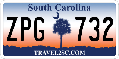 SC license plate ZPG732
