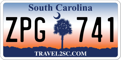 SC license plate ZPG741