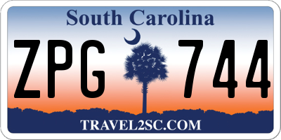 SC license plate ZPG744