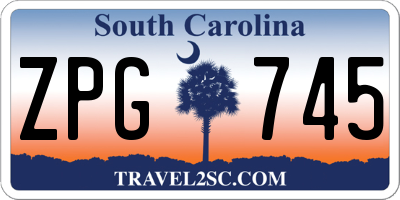 SC license plate ZPG745