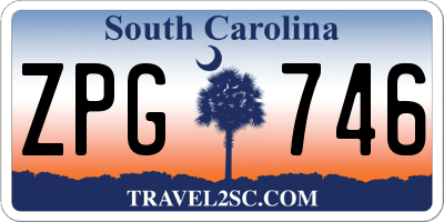 SC license plate ZPG746