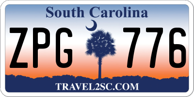 SC license plate ZPG776