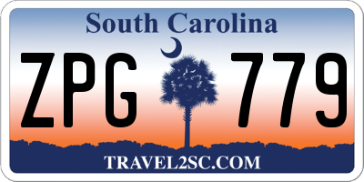 SC license plate ZPG779