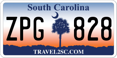 SC license plate ZPG828