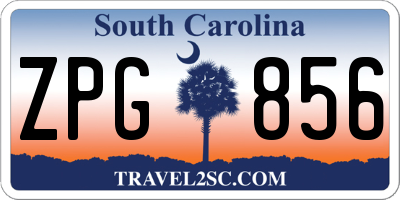 SC license plate ZPG856