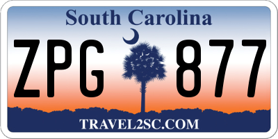SC license plate ZPG877