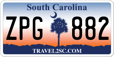 SC license plate ZPG882