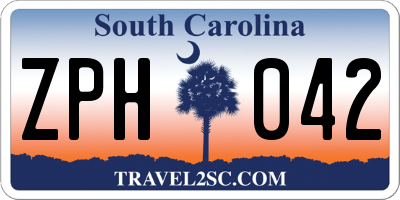 SC license plate ZPH042