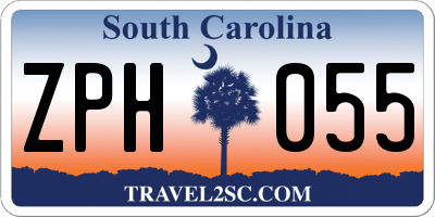 SC license plate ZPH055
