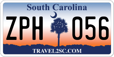 SC license plate ZPH056
