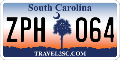 SC license plate ZPH064