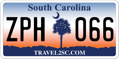 SC license plate ZPH066