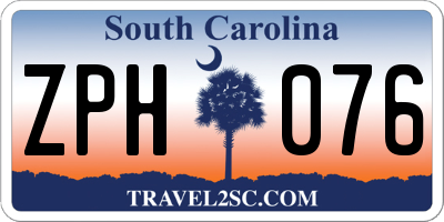 SC license plate ZPH076
