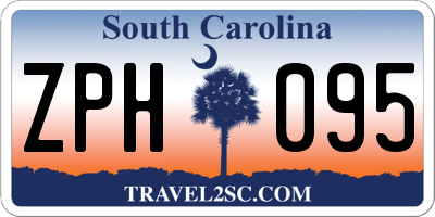 SC license plate ZPH095