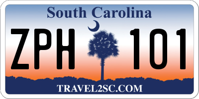 SC license plate ZPH101
