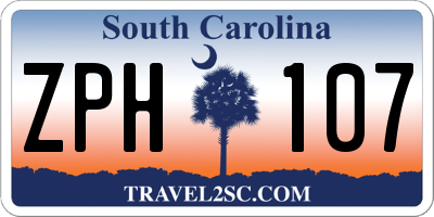SC license plate ZPH107