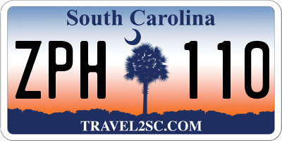SC license plate ZPH110
